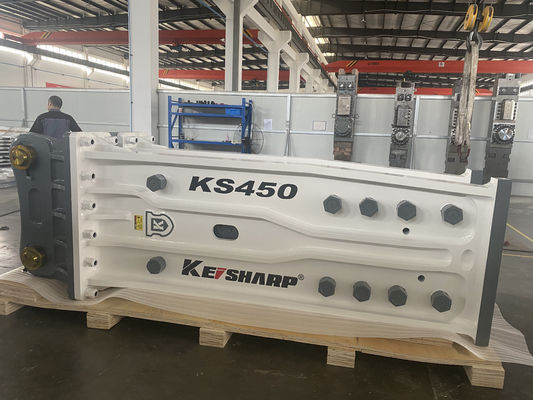 KS450 Top Type 190mm Chisel Excavator Hydraulic Rock Breaker For Railroad / Architecture