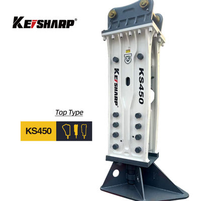 KS450 Top Type 190mm Chisel Excavator Hydraulic Rock Breaker For Railroad / Architecture