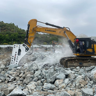 Heavy Hydraulic Stone Breaker For 50-60ton Excavator Guide / Irregular Shape