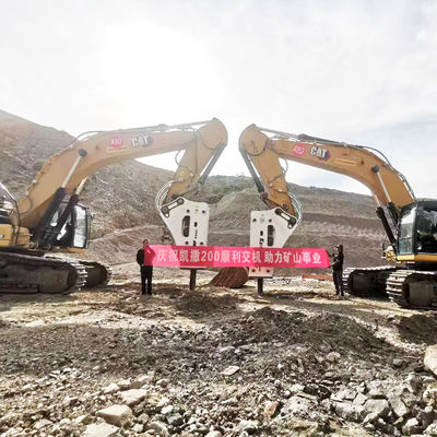 5350 Kg Heavy Hydraulic Rock Breaker Wear Resistant Alloy 195mm Chisel Rock Breaker