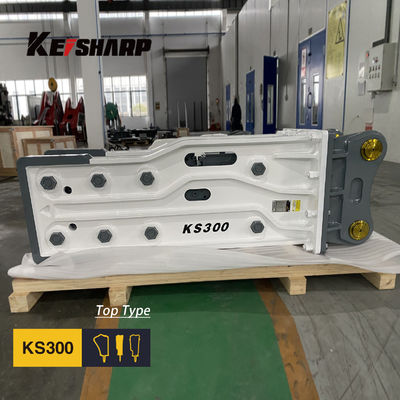 KS300 Excavator Hydraulic Rock Breaker Machine Top Type 150mm Chisel Diameter
