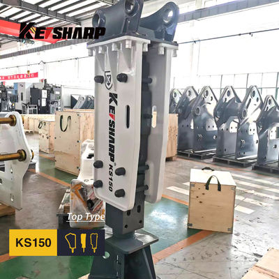 KS150 Excavator Hydraulic Rock Breaker Machine Top Type 100mm Chisel Diameter