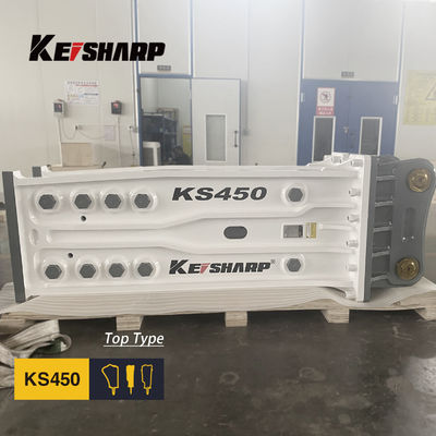 KS450 Excavator Hydraulic Rock Breaker Machine Top Type 190mm Chisel Diameter