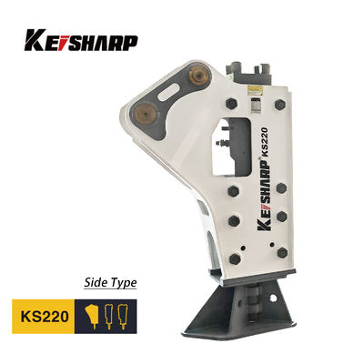 KS220 Side Type Hydraulic Breaker 140mm Chisel Diameter 400-550bpm for 20-27 Ton Excavator